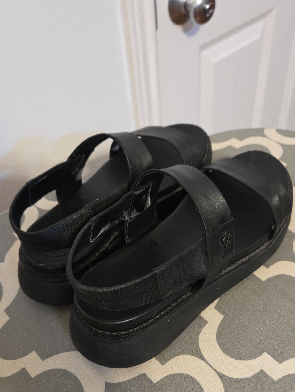 Cole Haan Black Platform Strap Sandals